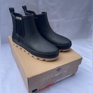 Sperry Women's Torrent Chelsea Waterproof Rain Boots Black Size 7.5